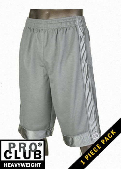 Pro Club MEN'S HEAVYWEIGHT MESH SHORT Gray