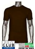 Pro Club Comfort Short Sleeve Chocolate Brown T-Shirt