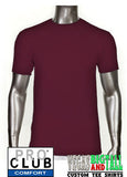 Pro Club Comfort Short Sleeve Deep Maroon T-Shirt