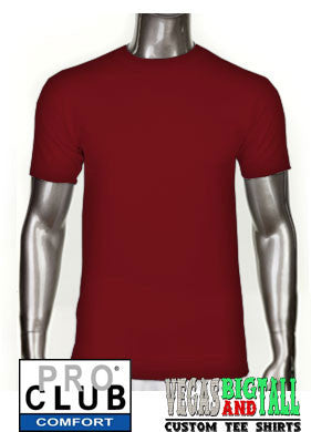 Pro Club Comfort Short Sleeve Burgundy T-Shirt