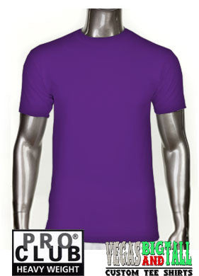 PRO CLUB Short Sleeve  HEAVYWEIGHT Premium T Shirt Purple