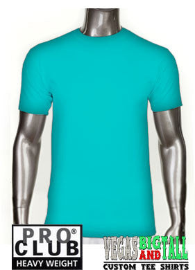 PRO CLUB  Comfort Short Sleeve Premium T Shirt Turquoise