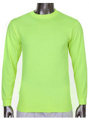 Pro Club Comfort Long Sleeve T Shirt Safety Green