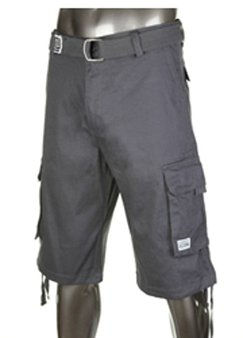 Pro Club Twill Cargo Shorts Charcoal Gray