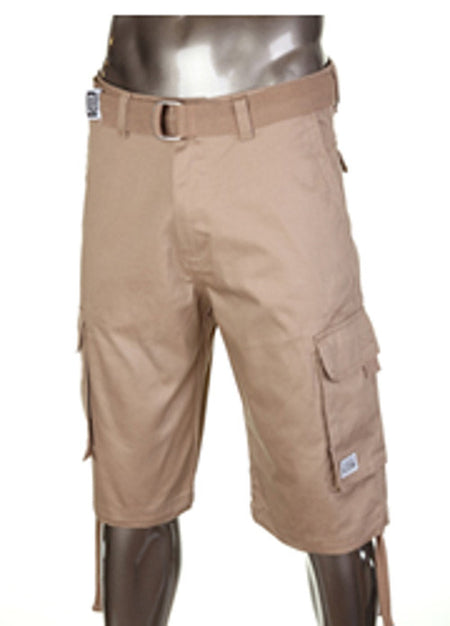 Black Pro Club Twill Cargo Shorts